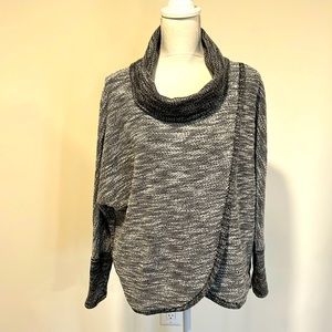 Calvin Klein Performance Cowl Neck Wrap Front Long Sleeve Top Size Medium